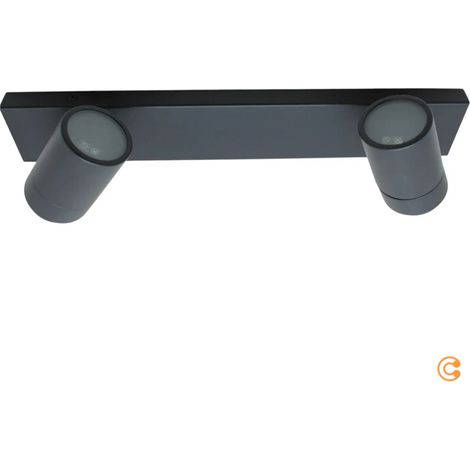 [GEBRAUCHT] B-Ware Paulmann Deckenleuchte Strahler Zyli 2 Spots Dimmbar Gu10 Led Matt Schwarz Ip44