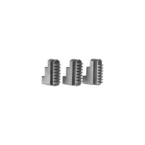 Lot de 3 mors externes K11-125, mandrin de 5 pouces en acier 20CrMnTi haute résistance et longue durée de vie.