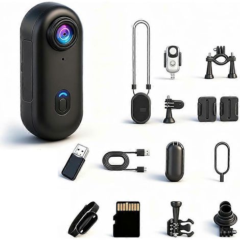 Kit Caméra 4K, Caméra de Vlog Magnétique pour pour Vélo et Moto