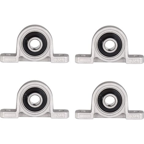 4 pcs roulements bloc 10 mm, roulements à billes, paliers à semelle, roulements de bloc d'oreiller, bride alésage auto-alignement. (1/5)