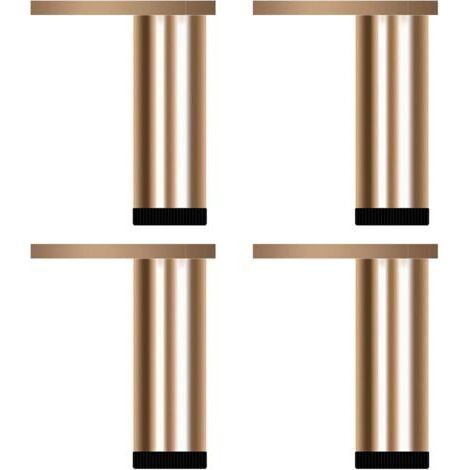 Verstellbare Möbelfüße aus Metall – 4er-Set – Höhe 200 mm – Eloxiertes Aluminium – Tragkraft 300 kg