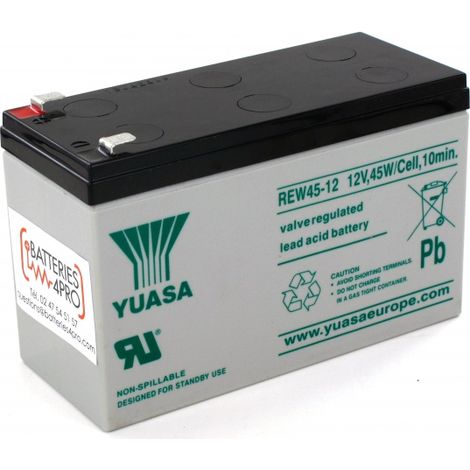 Batterie Plomb Yuasa 12V 45W REW45-12 spéciale onduleur