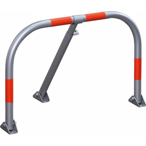 Barriera per parcheggi in acciaio 32mm con strisce riflettenti, lucchettabile - THIRARD