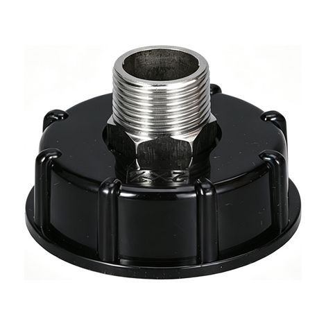 S60X6 adaptateur de réservoir d'eau filetage grossier avec raccord de tuyau raccords de bec de valve en acier inoxydable (25mm Filetage extérieur) (1/4)