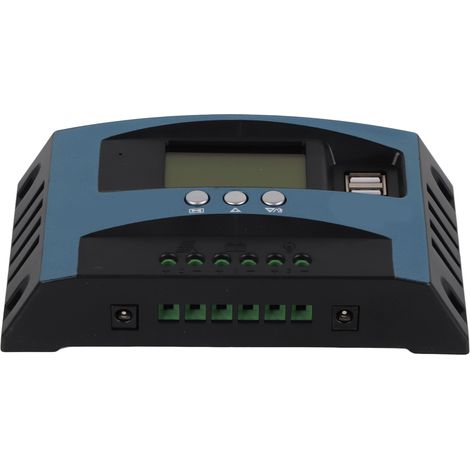 Contrôleur de charge solaire 12V 24V, identification intelligente, MPPT, affichage LCD, régulateur de charge pour panneau solaire 40A (10A en décharge) (1/5)