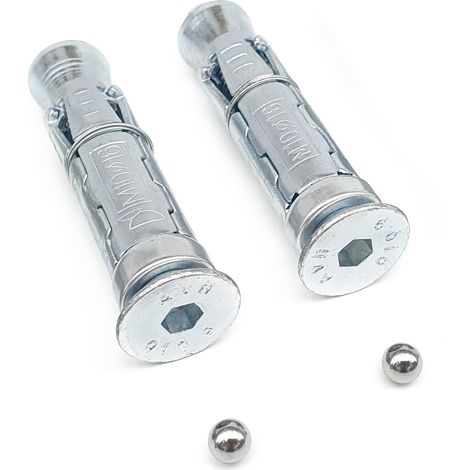 KRASER KR202 Bulloni di ancoraggio a parete o pavimento per moto o bicicletta, M10 x 70 mm, kit viti a ricircolo di sfere di sicurezza Tappi ad espansione, catena di ancoraggio lucchetto Garage, Ø16 (1/5)