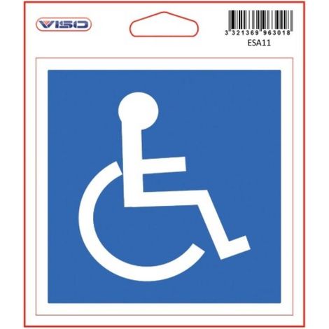 Étiquettes signalétiques adhésives - 115 x 115 mm - Handicapés - VISO SA (1/5)