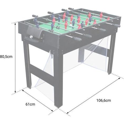 Happy Garden – Table de ping pong multi-jeux 20 en 1 – Dimensions L 106,6 x l 61 x H 80,5 cm – Structure MDF – Pour usage intérieur et extérieur