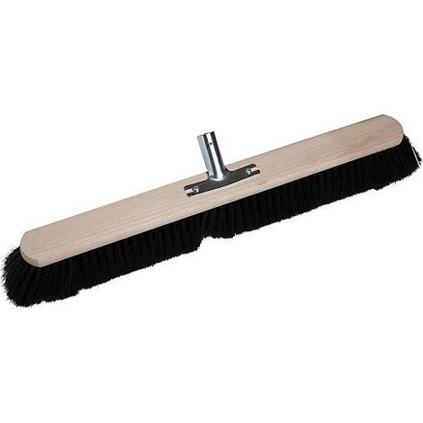 Balai 60cm bois 8 rangs avec support metallique melange de poils