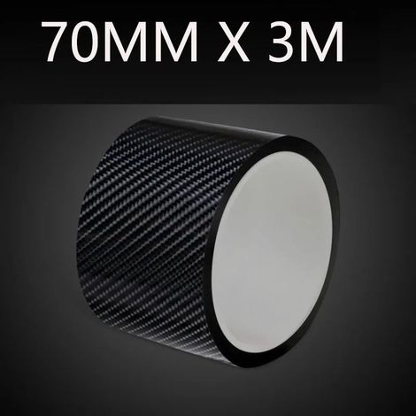 (70 mm x 3 m) Autocollants de protection pour voiture en fibre de carbone 5D : protection des seuils de porte,protection anti-rayures,protection pour pare-chocs,ruban adhésif de protection pour voitur (1/3)