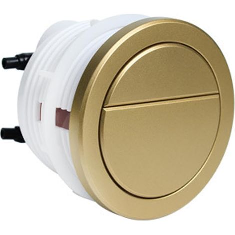 Bouton de Chasse d'Eau Pneumatique Double, Bouton Poussoir Universel pour Réservoir de WC, Accessoire de Remplacement Salle de Bain (doré) (1/5)