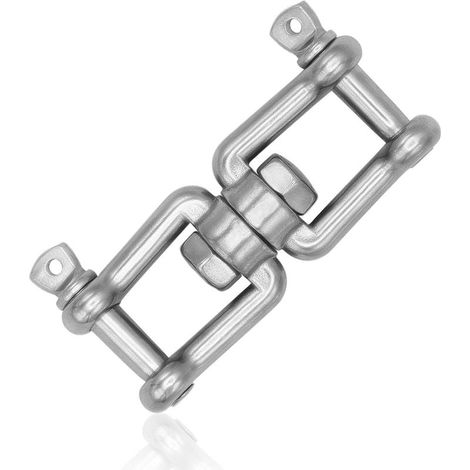 Pivotantes Anneaux en acier inoxydable I M8,BS 1650Kg I Tournage et fixation faciles des fauteuils suspendus,sac de frappe,balançoire I Grande solidité et résistance aux intempéries (1/5)