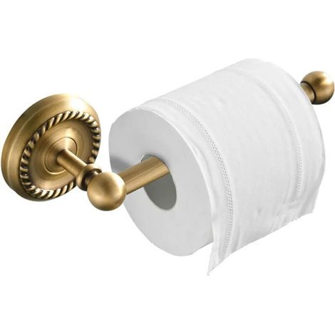 Toilet Paper Holder with Antique Brass Finish, 20 cm, Wall Mounted, Bronze Toilet Roll Holder for Bathroom, Toilet Accessory (1/5)