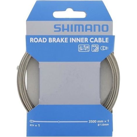 Câble Frein Intérieur - Acier Inoxydable 1.6 mm x 3500 mm - Pour Vélo Route et Tandem - Unité
