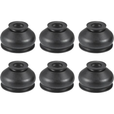 Soufflet De Rotule De Direction Noir Lot De 6 En Caoutchouc Couleur Noire, Matériau Caoutchouc, Protection Poussière, Tailles: 11mm, 21mm, 35mm, 27mm (1/5)