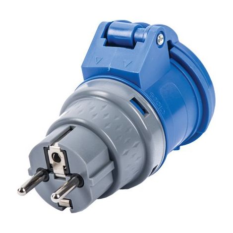 ADATTATORE SCHUKO-PRESA BLU 75000 VB - 2P+T 16A IP44- 2 pezzi