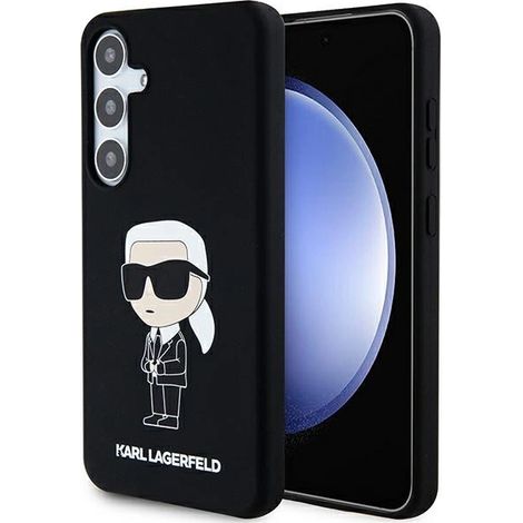 Estuche rígido Karl Lagerfeld KLHCS24MSNIKBCK S24+ S926 negro/negro Silicona Ikonik (1/5)