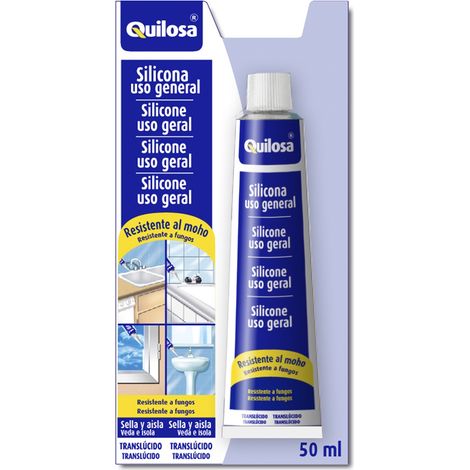Tube en silicone blanc sous blister 50 ml Quilosa