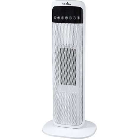 Guadalupe Termoventilatore Ceramico Verticale Bianco/Nero 2000W 2 Potenze Oscillante Antiribaltamento con Controllo (62x21x15cm)