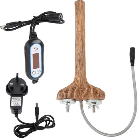 Perchoir chauffant intelligent pour perroquets - Régulation thermique automatique - Support en résine sans danger - Alimentation 100‑240V UK (1/5)