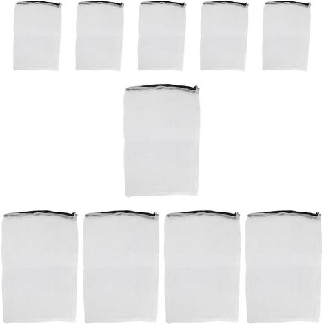 Lot de 10 sacs de filtration en maille pour aquarium, avec charbon actif. (1/5)