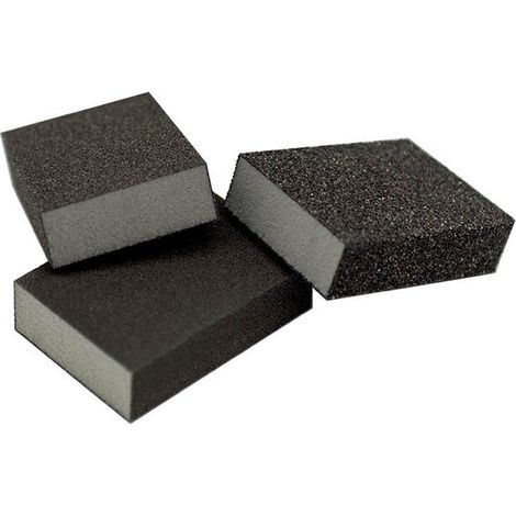 SPUGNE SPUGNETTE ABRASIVE CARTA VETRATA CARTEGGIARE LUCIDARE 10pz IMA, "Grossa"
