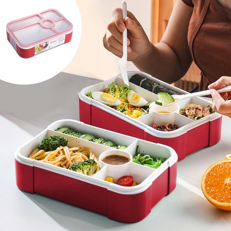 Boîte À Repas - Boîte À Déjeuner Micro-ondes - Compartimentée Étanche - Pour Bureau Étudiant Extérieur - 1 Pièce (1/5)