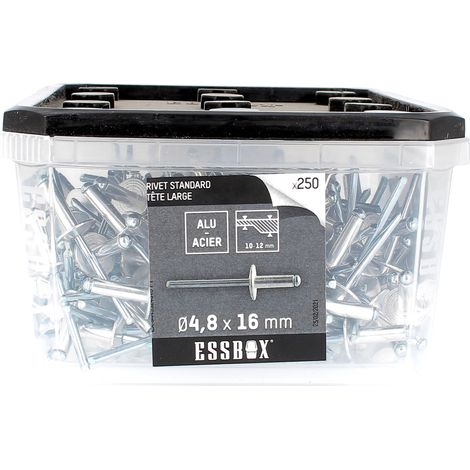 ESSBOX de 250 Rivets TL 4.8X16 Alu/Acier (1/2)