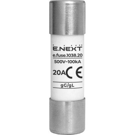 E.NEXT i0610018 Fusible cylindrique gG 20A 10x38 500V AC