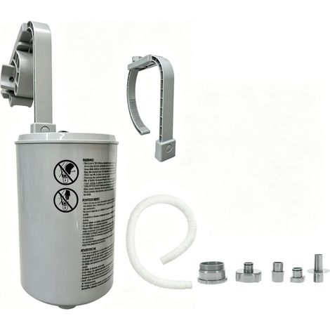 Skimmer de Surface à accrocher pour piscines Hors Sol et gonflables Réglable en hauteur, panier filtrant amovible, 2 crochets et 5 adaptateurs inclus (1/5)
