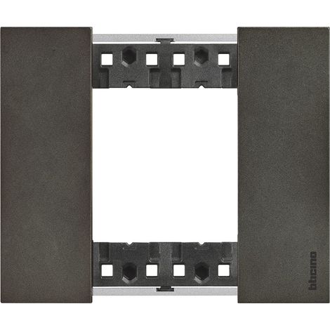Living Now plaque acier space 2 modules BTICINO BTKA4802NG