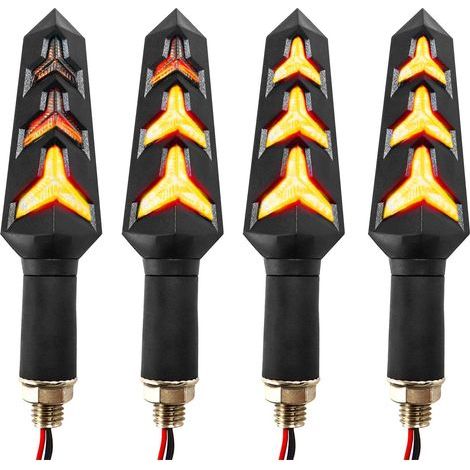 Lot de 4 clignotants pour moto, ampoules LED 12V à effet clignotant, universels. (1/5)