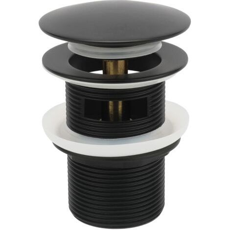 Brass Freestanding Bathtub Drain Stopper, Pop-Up Bathtub Drain for Freestanding Bathtubs, Fits Most Freestanding Bathtubs (Matte Black) (1/5)