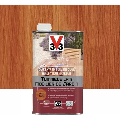 Huile mobilier De Jardin Tenue Extrême V33 Teck Mat 0,5 L (1/2)