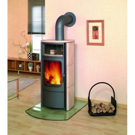 Kaminofen Opera-B, 7 kW Ofenkacheln creme