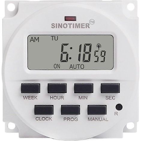 Minuterie numérique programmable 24 V pour commande automatique de portail avec intervalle de 1 seconde et boîtier (1/5)