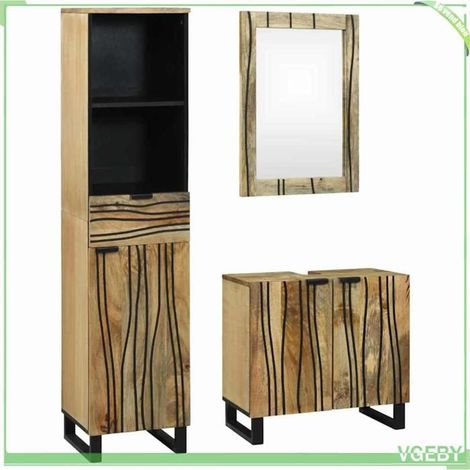 Ensemble de meubles de salle de bain - 3310043 - Marron - Bois d'ingénierie - Grand espace de stockage (1/5)