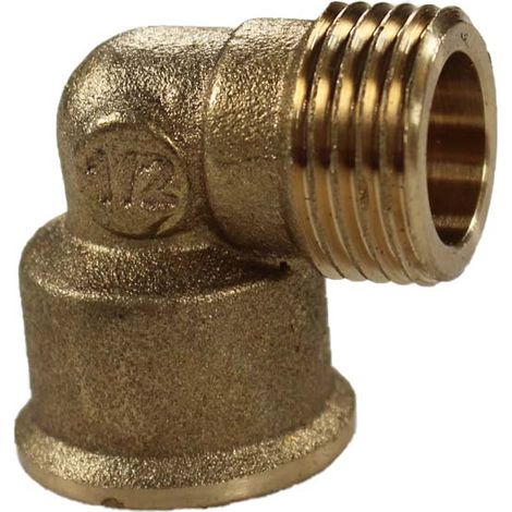 Watts – Coude laiton égal sans épaulement Mâle Femelle 1/2" – Filetage 15x21 – Norme A.C.S. NF EN 12164 – Pour installations sanitaires