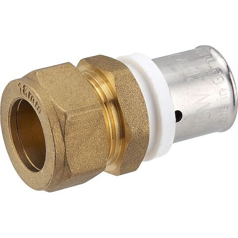 Pressfitting-Übergang 20 x 2,0 mm MV-Rohr auf Klemmverschraubung für 18 mm Kupferrohr (1/2)
