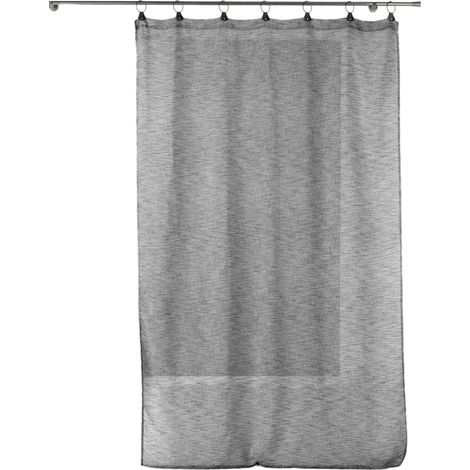 Panneau a anneaux rideau Voile 140 x 240 cm Linkae anthracite (1/3)