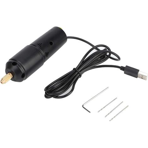 DC 5V Outil Rotatif Multifonction, Kit D'outils Rotatifs Meuleuse Portable, Mini Perceuses Électriques Micro USB Portable avec 3 Bits, pour Projets D'artisanat Créations de Bricolage (1/5)