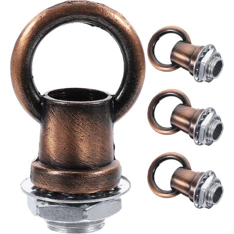 Lot de 4 supports de lampe à boucle : crochet femelle M10 pour luminaire, anneau de levage en forme d'anneau, support structurel pour lustre. (1/5)