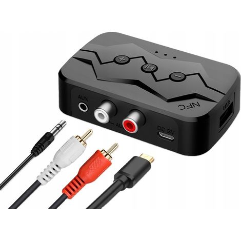 ADATTATORE DI TRASMISSIONE BLUETOOTH RICEVITORE + TRASMETTITORE NFT TF Ingresso USB (1/5)