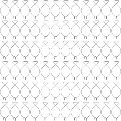 100 crochets plafond - acier - pour suspension et décoration (1/5)