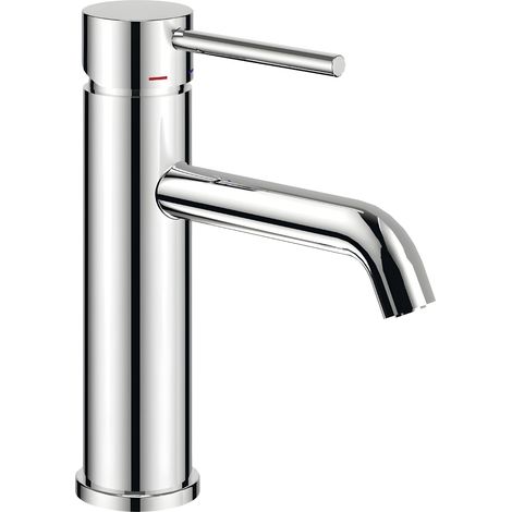 Rubinetto lavabo monocomando jazz ottone montaggio rapido cromo lucido e piletta (1/5)