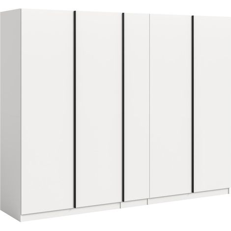 Oakland armoire de rangement 5 portes blanches. (1/5)