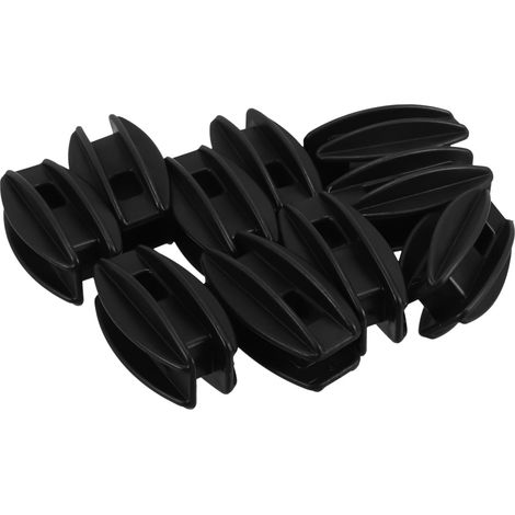 Isolateurs pour Clôture Électrique Sécurité pour Personnes et Animaux Isolation Lot de 10 Plastique Noir Accessoires pour Jardin Extérieur (1/5)