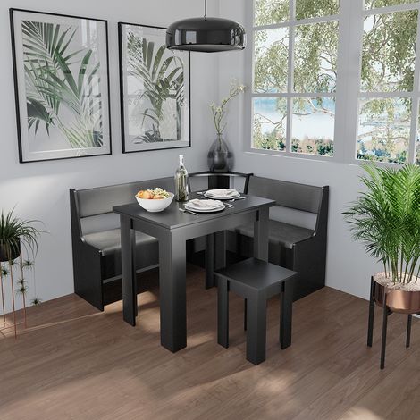 Esstisch mit Stuhl Roman, Schwarz, 90 x 60 cm, Vicco