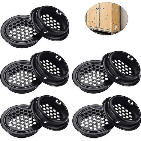 10 grilles de ventilation rondes en acier inoxydable (1/3)