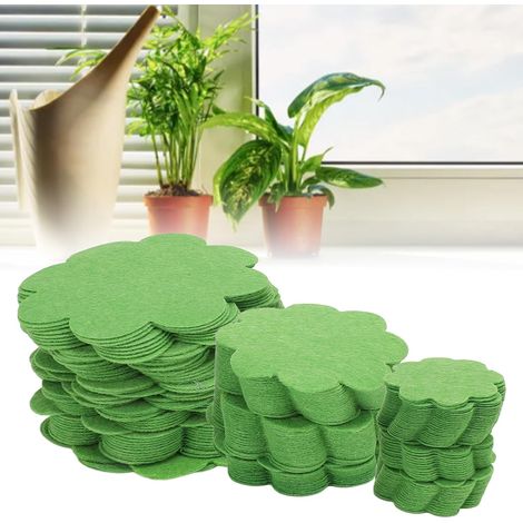 Tampons de Trou de Pot de Plantation, Joint de Drainage de Fond de Pot de bonsaï en Forme de Fleur, Tapis perméables à l'eau Respirants 150 pièces (Verde) (1/5)